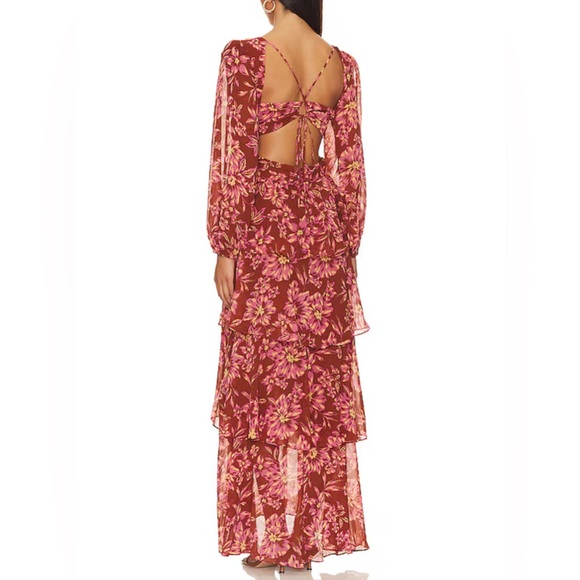 NWT- ASTR The Label- Anora Dress in Rust Floral- Size L - Picture 5 of 5